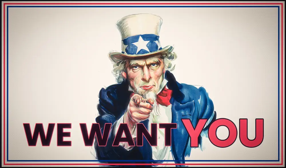 We want you!